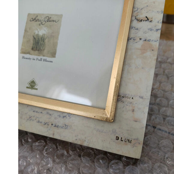 NEW Cheri Blum Gold Hydrangea Photo Frame Floral Garden Fetco - Picture 7 of 9